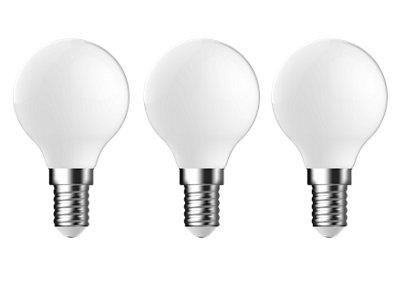 Diall 1.8W 250Lm Milky Mini Globe Warm White Led Filament Light BulbPack Of 3 from B&Q
