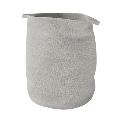 GoodHome Elland Pebble & White Cotton Laundry Bin59L from B&Q