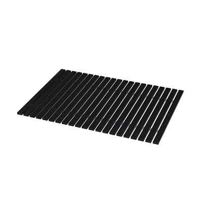 GoodHome Caledon Black Rollable Rectangular Bath Mat (L)70Cm (W)50Cm from B&Q