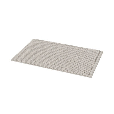 GoodHome Elland Stone Grey Rectangular Bath Mat (L)80Cm (W)50Cm from B&Q