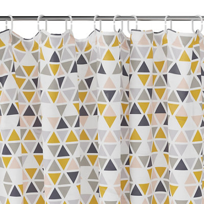 GoodHome Koros Multicolour Triangle Shower Curtain (W)180Cm from B&Q