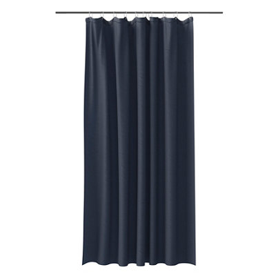 GoodHome Koros Midnight Blue Plain Shower Curtain (W)180Cm from B&Q