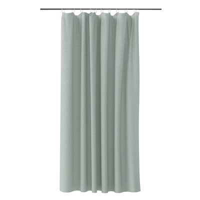 GoodHome Koros Sage Grey Plain Shower Curtain (W)180Cm from B&Q
