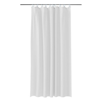 GoodHome Glomma White Plain Shower Curtain (H)200Cm (W)180Cm from B&Q