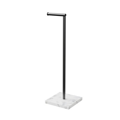 GoodHome Elland Matt Marble Effect Freestanding Toilet Roll Holder Stand (H)685mm (W)200mm from B&Q
