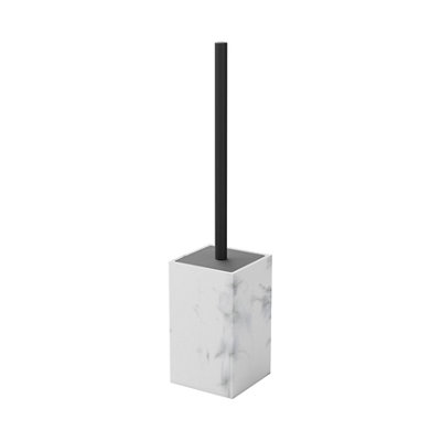 GoodHome Elland Polymer ResinSilicone & Stainless Steel Marble Effect Toilet Brush & Holder from B&Q