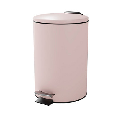 GoodHome Koros Blush Pink Metal Bin -3L from B&Q