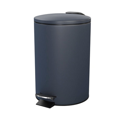 GoodHome Koros Midnight Blue Metal Bin -3L from B&Q