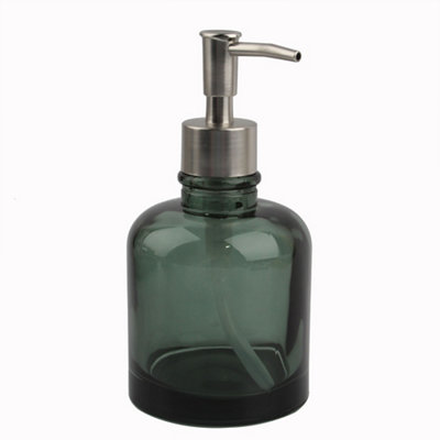 GoodHome Tanera Green Glass Freestanding Soap Dispenser from B&Q
