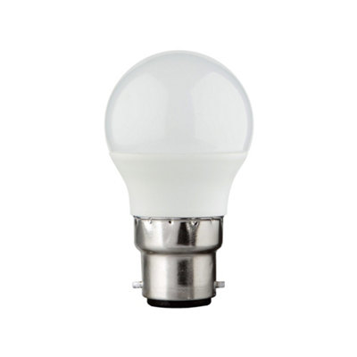 B&Q -  B22 4.2W 470Lm 150° Frosted Mini Globe Neutral White Led Light Bulb