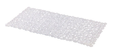 GoodHome Koros Transparent Pebbles Rectangular Bath & Shower Mat (L)70Cm (W)33Cm from B&Q