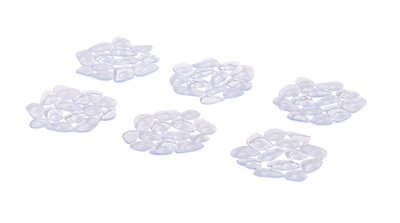 GoodHome Koros Transparent Pebbles Pebble Bath & Shower Mat (L)12Cm (W)12Cm from B&Q