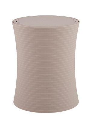 GoodHome Drina Taupe Plastic Bathroom Bin3L from B&Q
