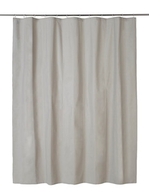 GoodHome Drina Taupe Plain Shower Curtain (H)200Cm (W)180Cm from B&Q