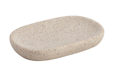 GoodHome Jubba Sandstone Effect Polyresin Soap Dish from B&Q