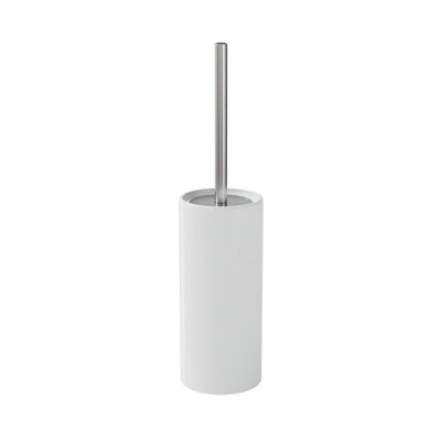 GoodHome Koros White CeramicPolypropylene (Pp) & Stainless Steel Toilet Brush & Holder from B&Q
