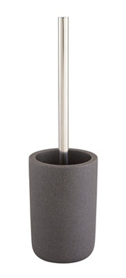 GoodHome Jubba Polymer ResinPolypropylene (Pp) & Stainless Steel Stone Effect Toilet Brush & Holder from B&Q