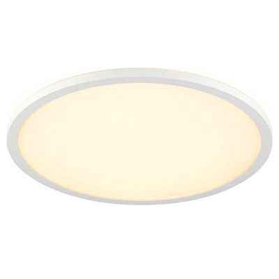 GoodHome Round Matt Plastic White Led Ceiling Light from B&Q