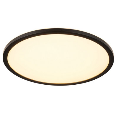 GoodHome Matt Plastic Black Led Ceiling Light from B&Q