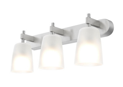 GoodHome Bar Satin Nickel Effect 3 Light Spotlight from B&Q