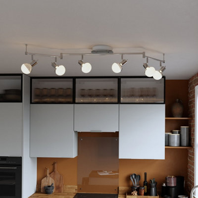 GoodHome Panacea Tube Gloss Chrome Effect 6 Light Spotlight BarRefurbished from B&Q