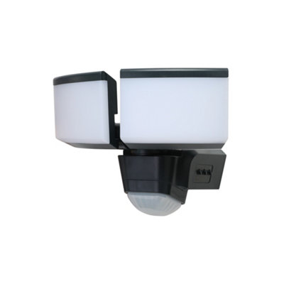 B&Q -  Dryden Awl1019-Ig Charcoal Mains-Powered Cool White Outdoor Led Pir Floodlight 1600Lm