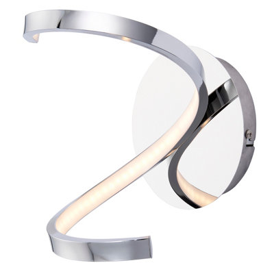 GoodHome Pegmati Pendant Silver Chrome Effect Wired Wall Light from B&Q