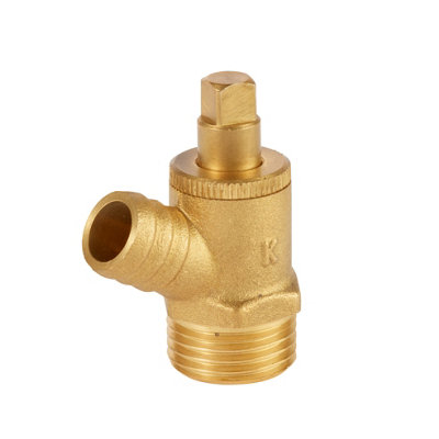 Flomasta British Standard Pipe Parallel (Bspp) Male Type A Drain Cock(Dia)12.7mm from B&Q