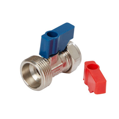 Flomasta Compression Straight Washing Machine Valve (Dia)19.05mm X ¾" from B&Q