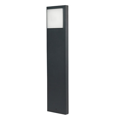 B&Q -  Lutak Contemporary Dark Grey Mains-Powered 1 Lamp Integrated Led Outdoor Post Light (H)770mm
