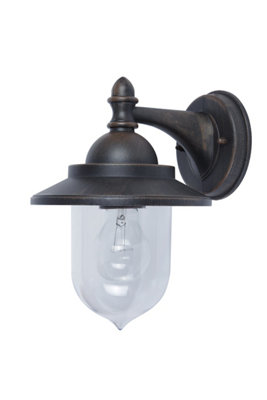 B&Q -  Kaltag Fixed Matt Rusted Mains-Powered Outdoor Wall Light (Dia)17.7Cm