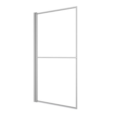 GoodHome Ezili Straight Chrome Effect Frame Bath Screen (W) 850mm (H) 1400mm from B&Q