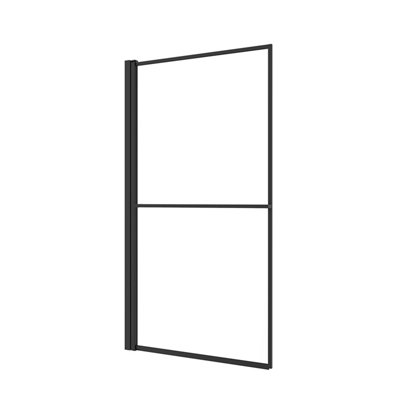 GoodHome Ezili Straight Black Bath Screen (W) 850mm (H) 1400mm from B&Q