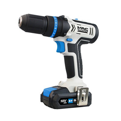 Mac Allister Solo 18V Li-Ion Brushed Cordless Combi Drill (2 X 2Ah)Mcd18-Li-2 from B&Q