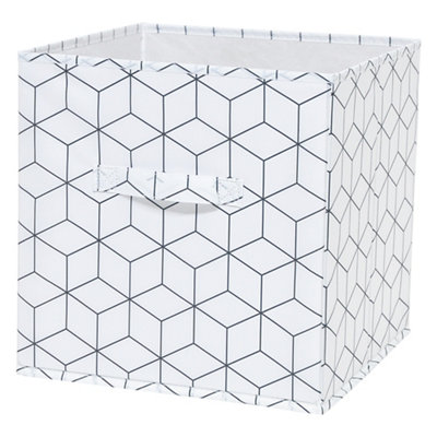 Goodhome Mixxit Graphic Geo & Storage Basket (H)31Cm (W)31Cm (D)31Cm Black/White