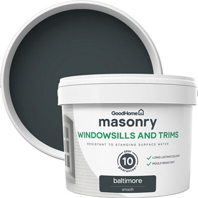 GoodHome Baltimore Smooth Matt Masonry Paint2.5L Tin from B&Q