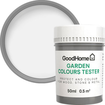 GoodHome Garden Colours White Matt Multi-Surface Paint50Ml Tester Pot from B&Q