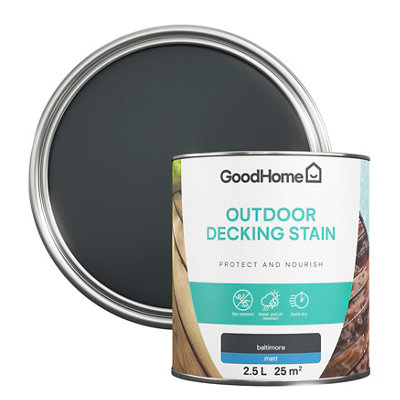 GoodHome Baltimore Matt Quick Dry Decking Wood Stain2.5L from B&Q
