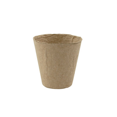 Verve Natural Paper Pulp Plant Pot (Dia) 6Cm(H)6CmPack Of 48100Ml from B&Q