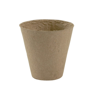 Verve Natural Paper Pulp Plant Pot (Dia) 8Cm(H)8CmPack Of 24200Ml from B&Q