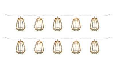 Faroz Cage Solar-Powered Warm White 10 Integrated Led Outdoor String Lights from B&Q
