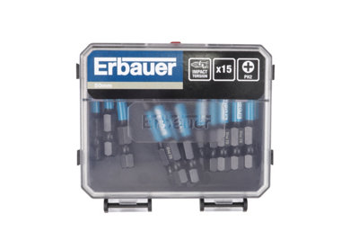 Erbauer Ph2 Screwdriver Bits (L)50mmSet Of 15 from B&Q