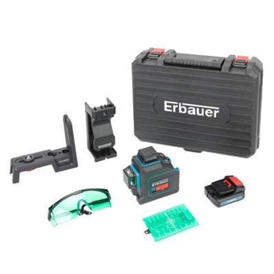 Erbauer 25M Green Cross Line Self-Levelling Laser Level from B&Q