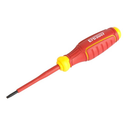 Erbauer Slotted Vde Screwdriver Sl-3.5mm X 75mm from B&Q