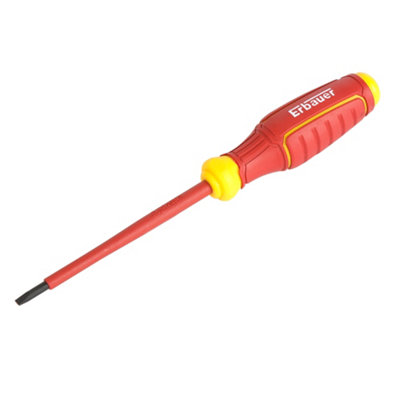 Erbauer Slotted Vde Screwdriver Sl-4.0mm X 100mm from B&Q