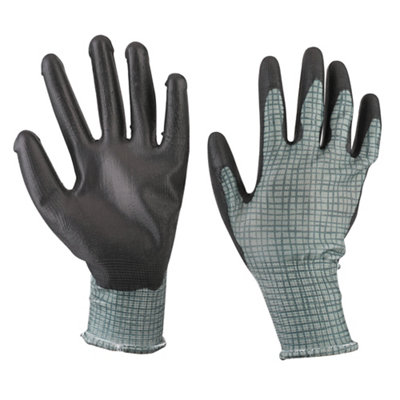 Verve Polyester & Polyurethane Green Gardening Gloves LargePair from B&Q