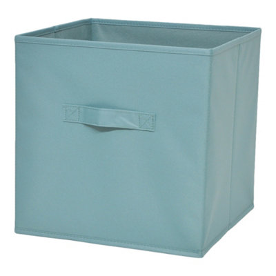 GoodHome Mixxit Light Green CardboardPolyester (Pes) & Polypropylene (Pp) Foldable Storage Basket (H)31Cm (W)31Cm from B&Q
