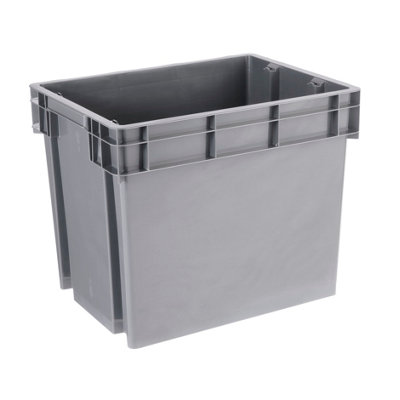 Form Xago Heavy Duty Grey 24L Medium Plastic Stackable Storage Box from B&Q