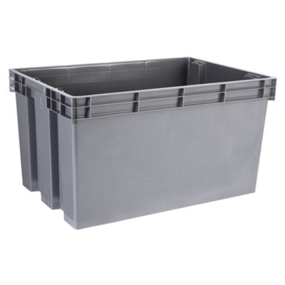 Form Xago Heavy Duty Grey 68L Xl Plastic Stackable Storage Box from B&Q