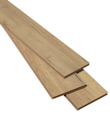 GoodHome Dawnham Wood Effect Laminate Flooring Sample from B&Q